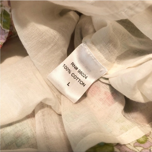 Love the Label Ines Ivory Floral Ruffle Tiered Boho Dress New with Tags Size L - Picture 9 of 10